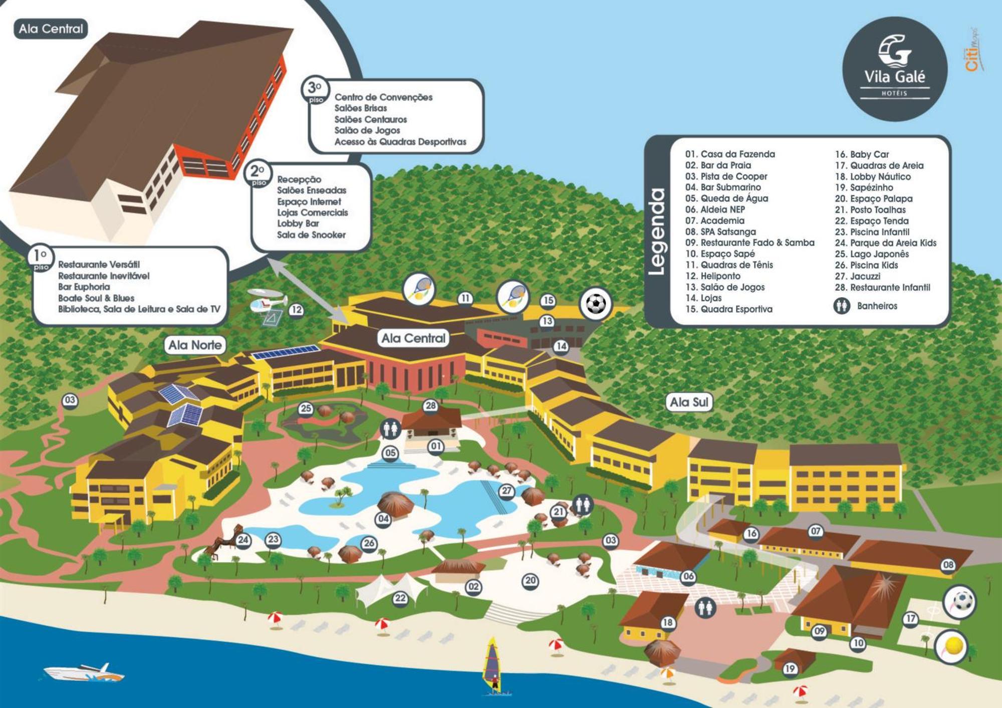 Vila Gale Eco Resort Angra อังกราโดสเฮย์ส ภายนอก รูปภาพ Map of the resort